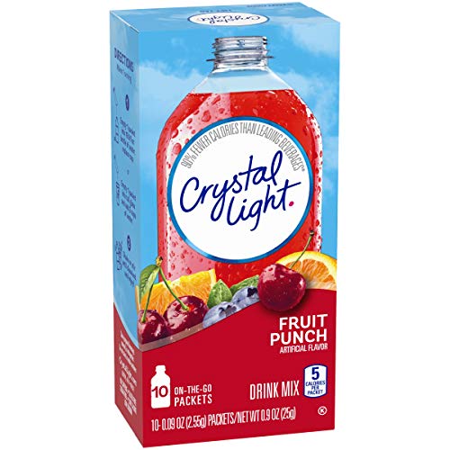 Crystal Light Fruit Punch Drink Mix 40 On The Go Packets, 4 Box