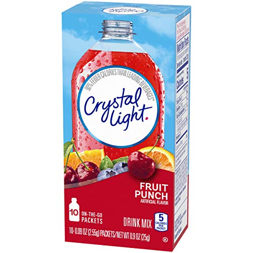 Crystal Light Fruit Punch Drink Mix 40 On The Go Packets, 4 Box
