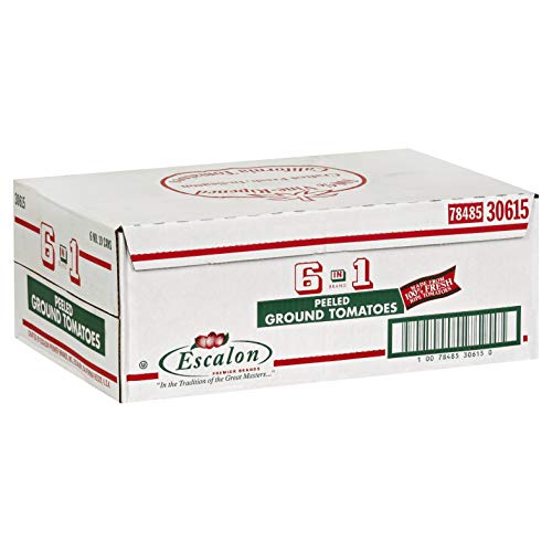 6 In 1 Peeled Ground Extra Heavy Tomato Puree 6.9 Lbs Cans, Pac
