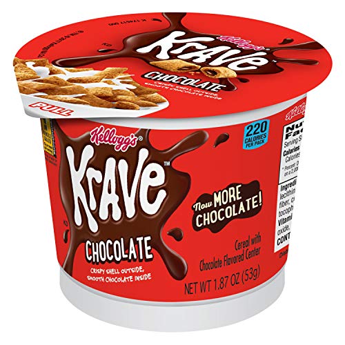 Kellogg’S Krave Breakfast Cereal In A Cup, Chocolate, Good Sourc