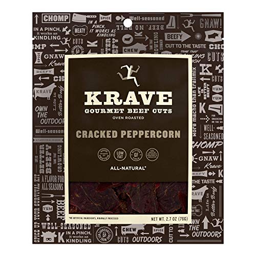 Krave Cracked Peppercorn Beef Jerky 4 Pack | Premium Chef Crafte