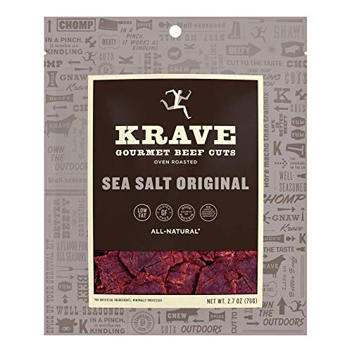 Krave Sea Salt Original Beef Jerky 4 Pack | Premium Chef Crafted