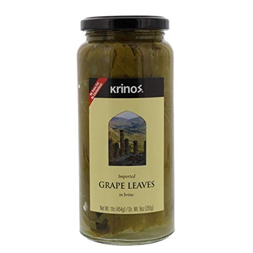 Krinos Gourmet Grape Leaves In Vinegar Brine, 16 Ounces, 454 Grams