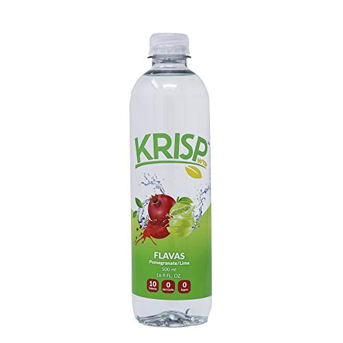 KRISPwtr Organic Flavas - Pomegranate/Lime - Made with Pure Spri...