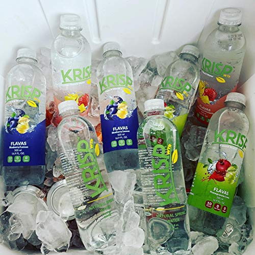 KRISPwtr Organic Flavas - Pomegranate/Lime - Made with Pure Spri...