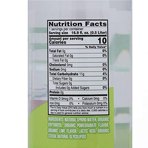 KRISPwtr Organic Flavas - Pomegranate/Lime - Made with Pure Spri...