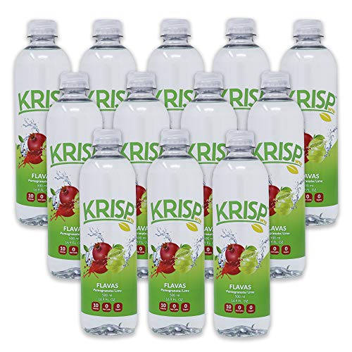 KRISPwtr Organic Flavas - Pomegranate/Lime - Made with Pure Spri...