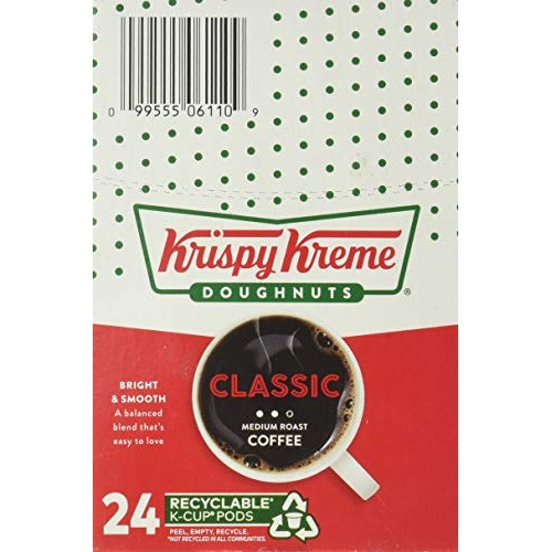 Krispy Kreme Classic, Single-Serve Keurig K-Cup Pods, Medium Roa