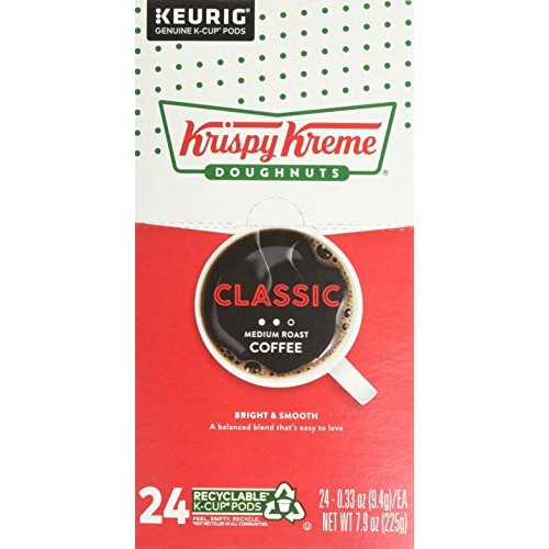 Krispy Kreme Classic, Single-Serve Keurig K-Cup Pods, Medium Roa