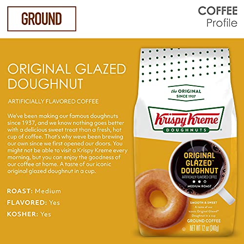 Krispy Kreme Original Glazed Doughnut, Ground Coffee, Flavored M