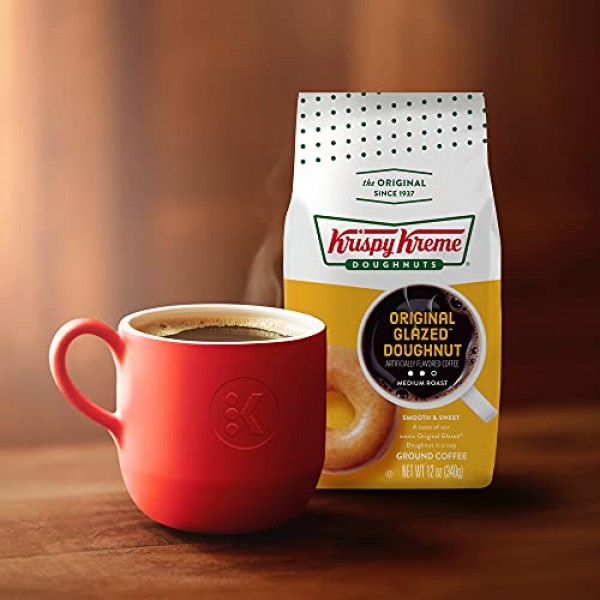 Krispy Kreme Original Glazed Doughnut, Ground Coffee, Flavored M