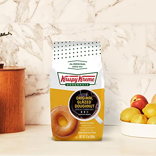 Krispy Kreme Original Glazed Doughnut, Ground Coffee, Flavored M
