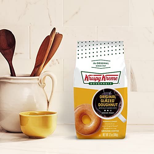 Krispy Kreme Original Glazed Doughnut, Ground Coffee, Flavored M