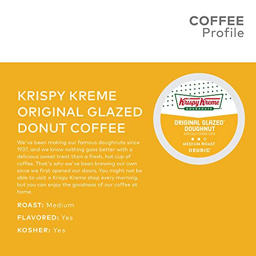 Krispy Kreme Original Glazed Doughnut, Single-Serve Keurig K-Cup