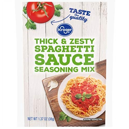 Kroger Thick &Amp; Zesty Spaghetti Saucemix Seasoning 1.37 Oz. Pack