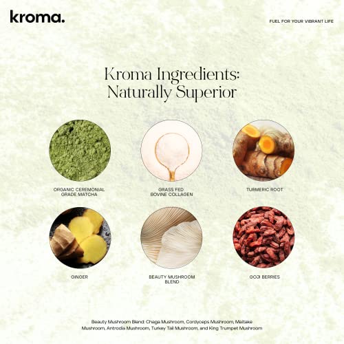 KROMA. Ceremonial Grade Matcha Latte, Green Tea Collagen Powder,...
