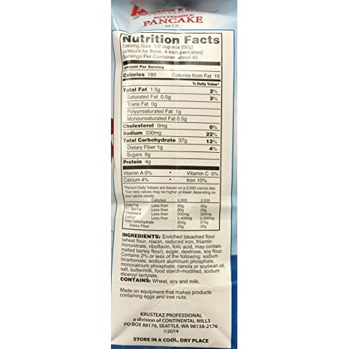 5 Pound Krusteaz Buttermilk Pancake Mix Just Add Water Restauran