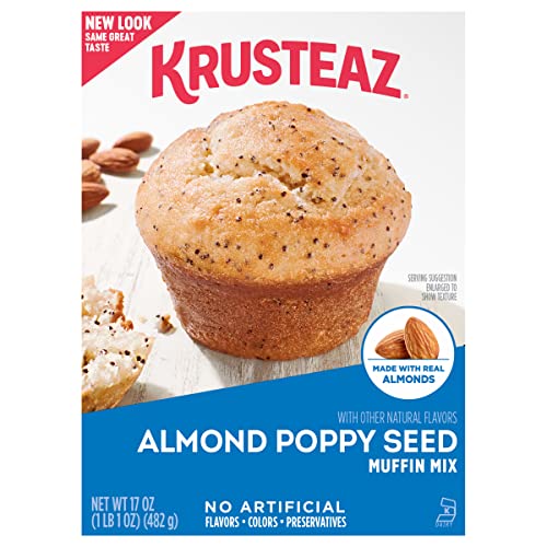 Krusteaz Almond Poppy Seed Muffin Mix, Made with Real Almonds, 1...