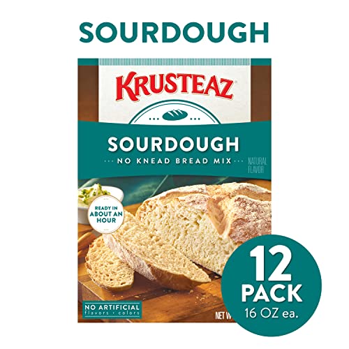 Krusteaz Artisan Sourdough Flavored Bread Mix, No Knead, 14 Oz B