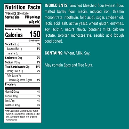 Krusteaz Artisan Sourdough Flavored Bread Mix, No Knead, 14 Oz B