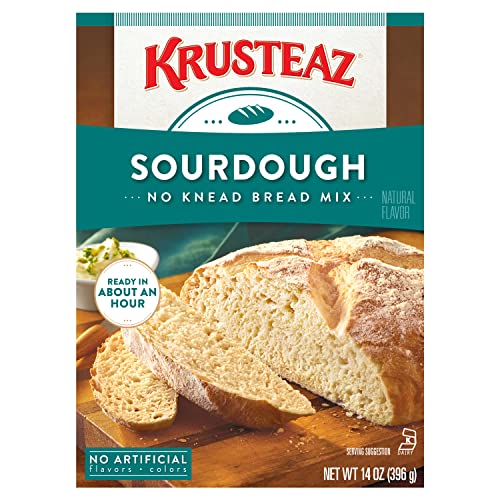 Krusteaz Artisan Sourdough Flavored Bread Mix, No Knead, 14 Oz B