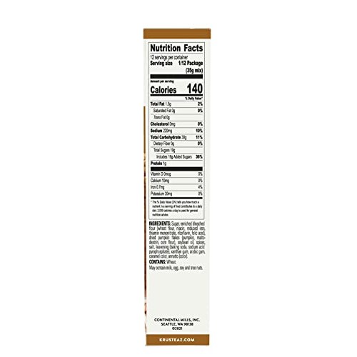 Krusteaz Baking Mix, Pumpkin Spice Quick Bread Mix, Made With Re Krusteaz Baking Mix, Pumpkin Spice Quick Bread Mix, Made With Re