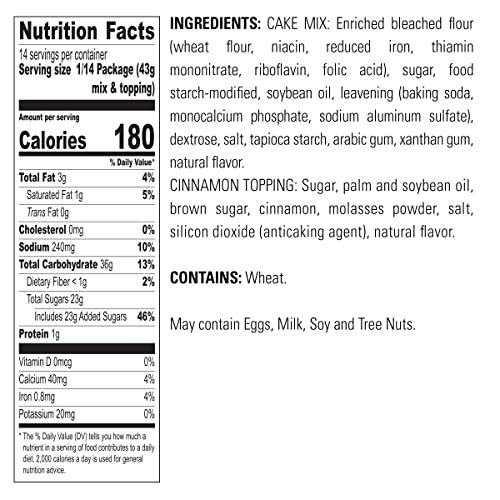 Krusteaz Cinnamon Swirl Crumb Cake & Muffin Mix, Made with No Ar...