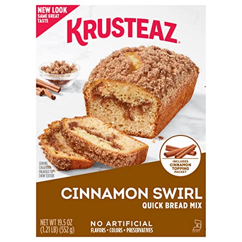 Krusteaz Cinnamon Swirl Quick Bread Mix, 19.5 Oz Pack of 12