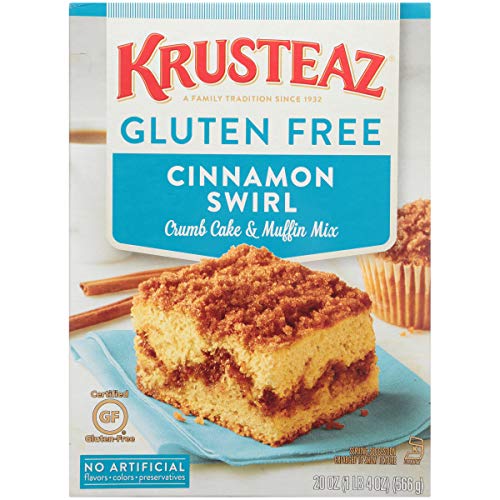 Krusteaz Gluten Free Cinnamon Swirl Crumb Cake & Muffin Mix, 20 ...