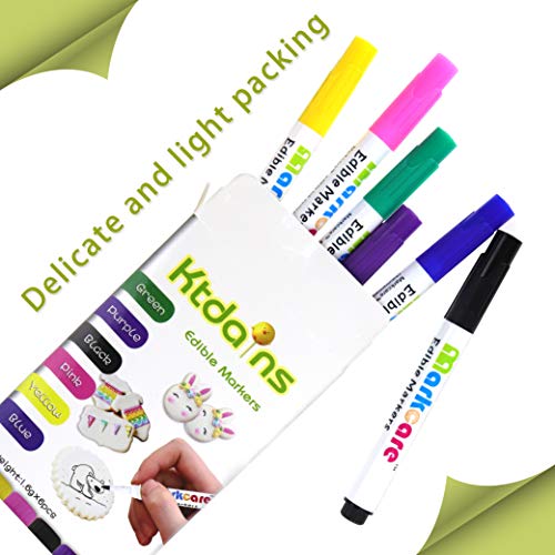 Edible Markers,Food Coloring Markers,Food Coloring Pens,6 Colors