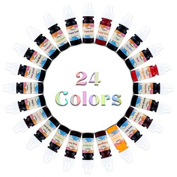 Food Coloring-24 Color Variety Kit-cake food coloring liquid Var...