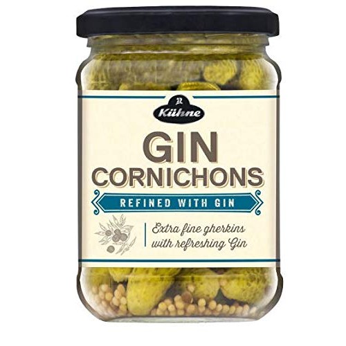 Kuhne Crafted With Gin Cornichons, 12.5 Oz, 2 Pack, Product Of