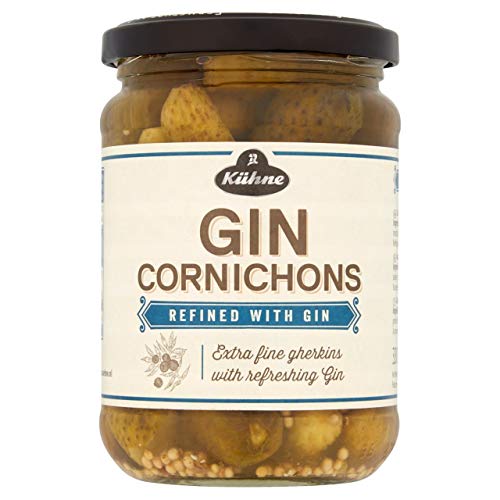 Kuhne Crafted With Gin Cornichons, 12.5 Oz, 2 Pack, Product Of