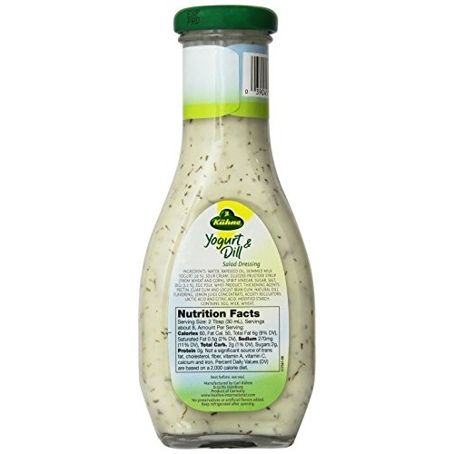 Kuhne Yogurt And Dill Salad Dressing, 8.45 Ounce Pack Of 8