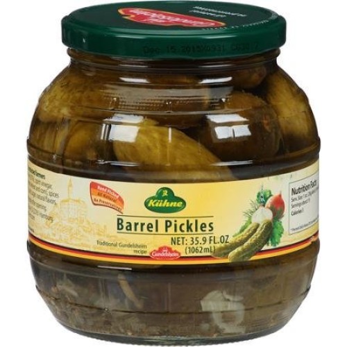 Ka¼Hne, Barrel Gherkins, 35.9 Ounce Pack Of 6 By Kahne