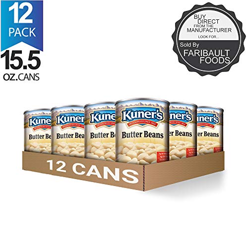 Kuners • Canned Butter Beans 12 Pack, Vegan, Non-Gmo, Natural