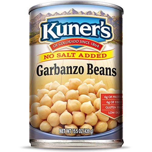 Kuners • Canned Garbanzo Beans, 12 Pack, No Salt Added Chickp