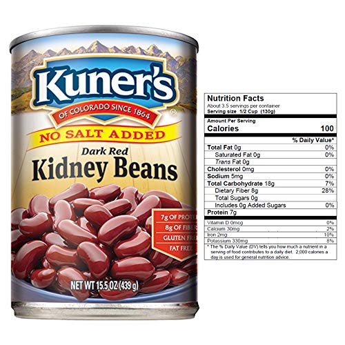 Kuners • Canned Kidney Beans 12 Pack, No Salt Added, Vegan, N