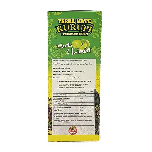 Kurupi Yerba Mate With Mint And Lemon 500 G 1.1 Lbs