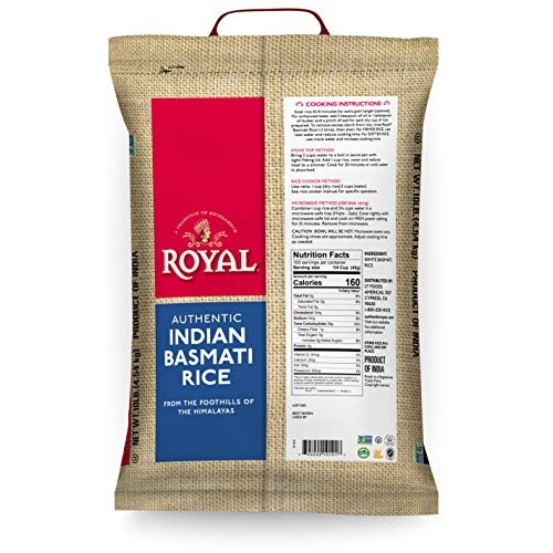 Royal White Basmati Rice, 10 Pound