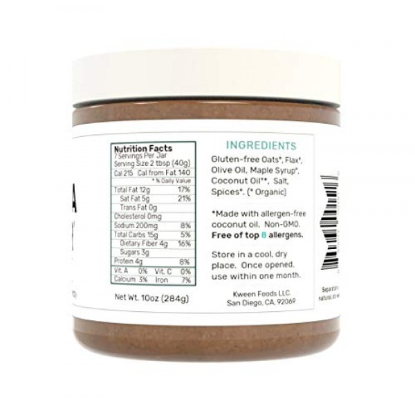 Kween Original Granola Butter 1 Jar - 10 Ounce | Peanut-Free, ...