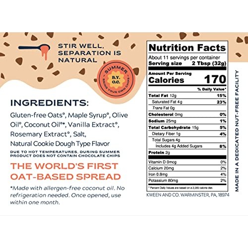 Oat Haus Cookie Dough Granola Butter Chipless | Peanut-free, A...