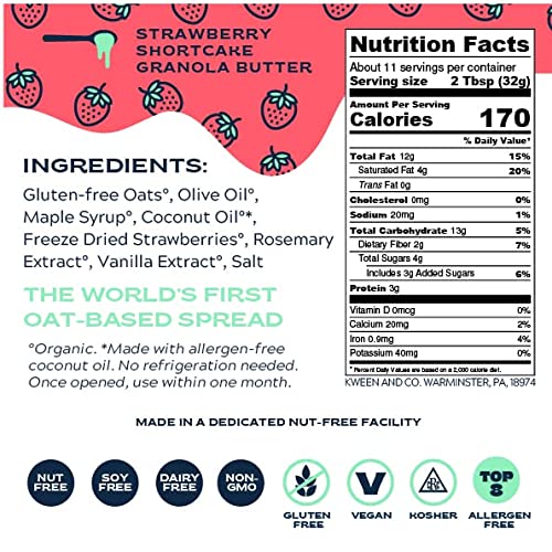 Oat Haus Strawberry Shortcake Granola Butter | Peanut-free, Almo...