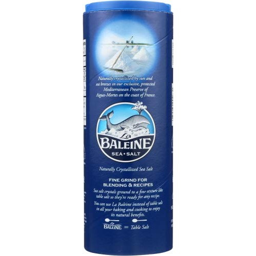 La Baleine Sea Salt Fine Crystals Canister, 26.5 Ounce