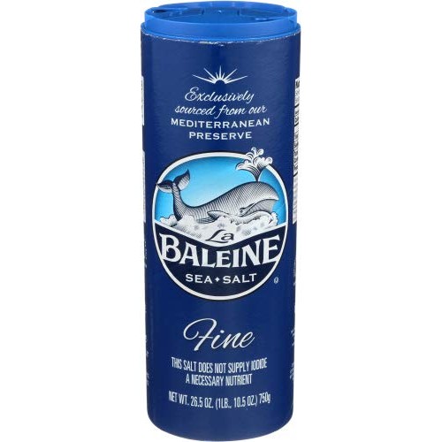 La Baleine Sea Salt Fine Crystals Canister, 26.5 Ounce