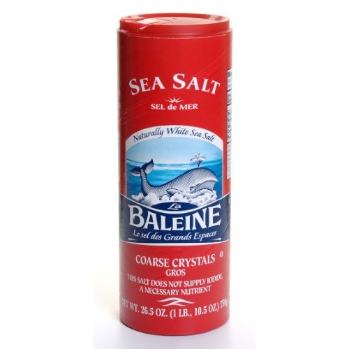 La Baleine Sea Salt Coarse Crystals - Canister, 26.5-Ounce Conta