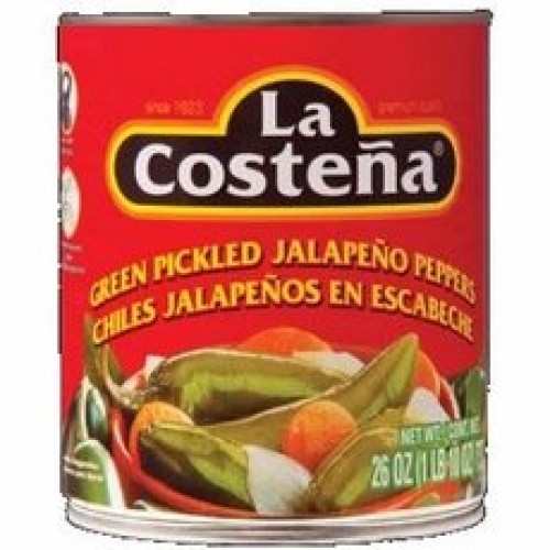 La Costena Whole Green Pickled Jalapeno Peppers 12X26 Oz