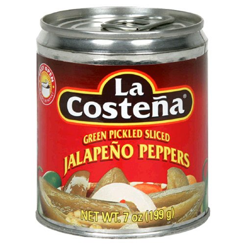 La Costena Green Pickled Sliced Jalapeno Peppers, 7-Ounce Cans