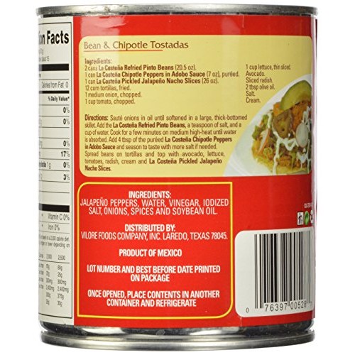 La Costena Nacho Jalapeno, 26 Ounce Pack Of 12