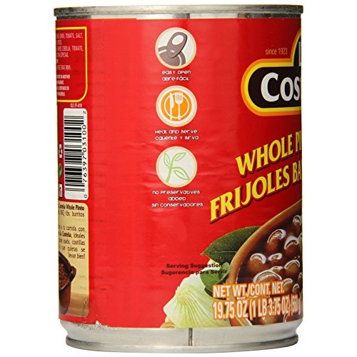 La Costena Whole Pinto Beans, 1.40Lbpack Of 12